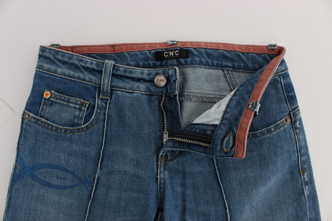 Costume National Chic Slim Fit Blue Jeans for the Modern Woman - Elegance Online Limited
