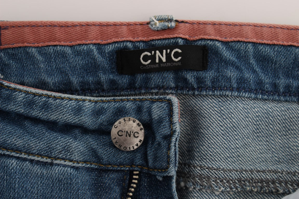 Costume National Chic Slim Fit Blue Jeans for the Modern Woman - Elegance Online Limited