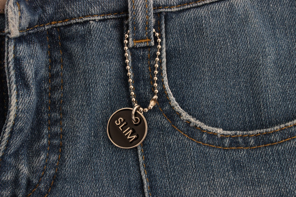 Costume National Chic Slim Fit Blue Jeans for the Modern Woman - Elegance Online Limited