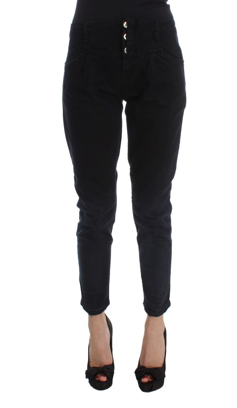 Costume National Sleek Slim Fit Black Denim Jeans - Elegance Online Limited