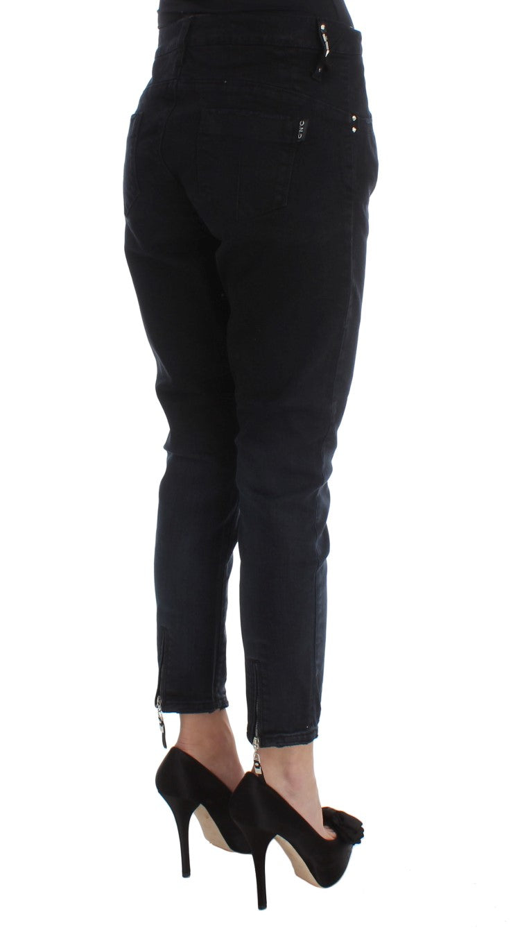 Costume National Sleek Slim Fit Black Denim Jeans - Elegance Online Limited