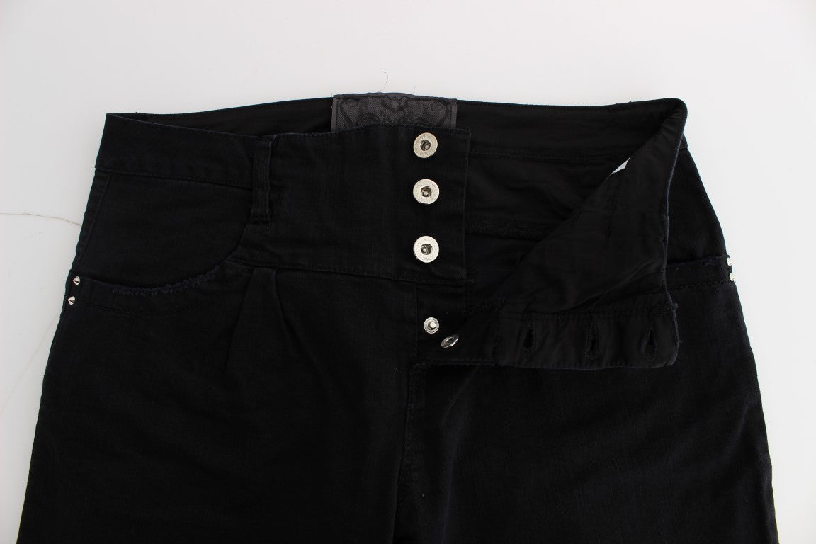 Costume National Sleek Slim Fit Black Denim Jeans - Elegance Online Limited