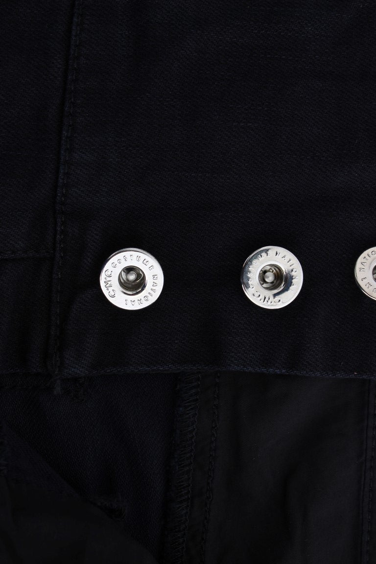 Costume National Sleek Slim Fit Black Denim Jeans - Elegance Online Limited