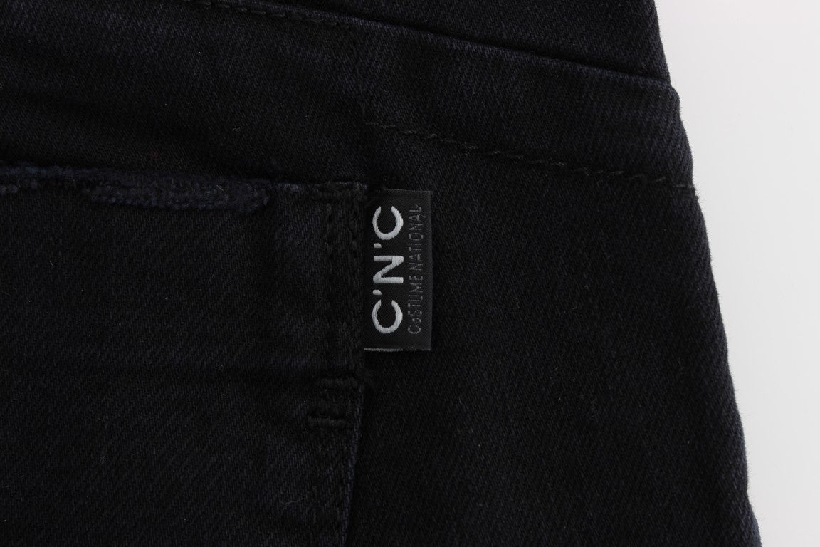 Costume National Sleek Slim Fit Black Denim Jeans - Elegance Online Limited