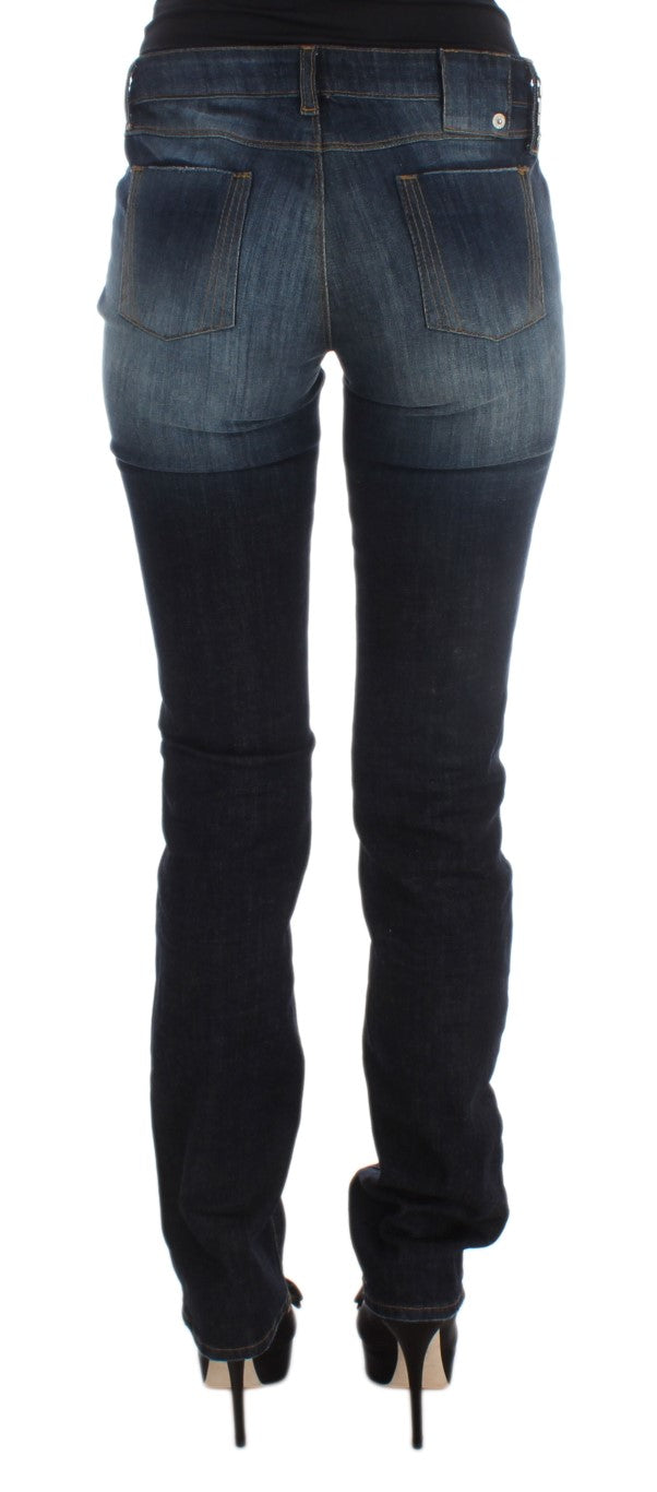 Costume National Sleek Slim Fit Blue Designer Jeans - Elegance Online Limited