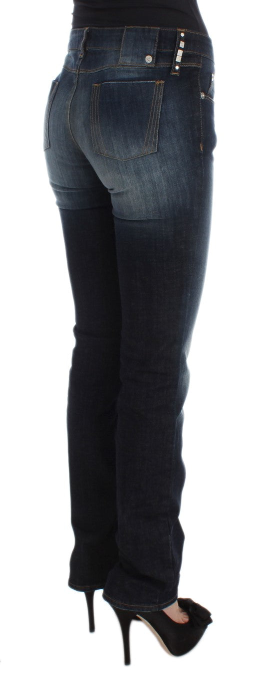 Costume National Sleek Slim Fit Blue Designer Jeans - Elegance Online Limited