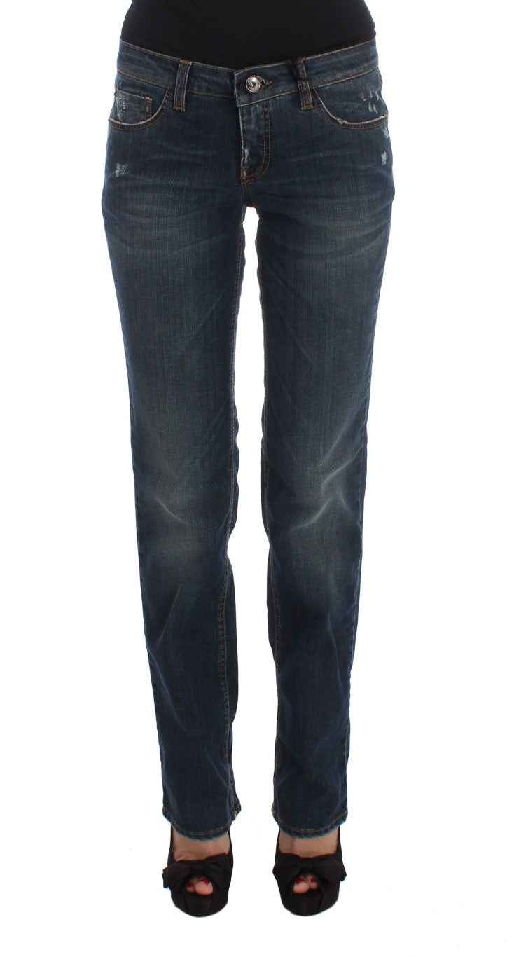 Costume National Chic Blue Regular Fit Designer Jeans - Elegance Online Limited