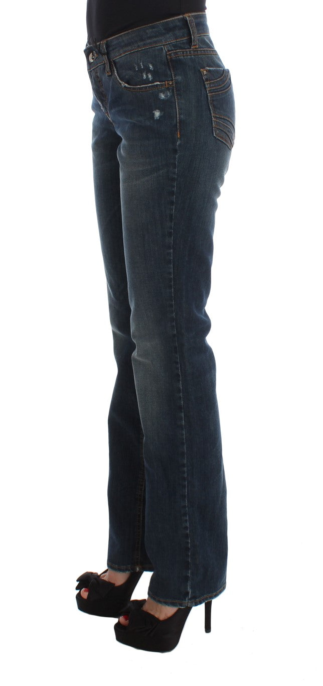 Costume National Chic Blue Regular Fit Designer Jeans - Elegance Online Limited