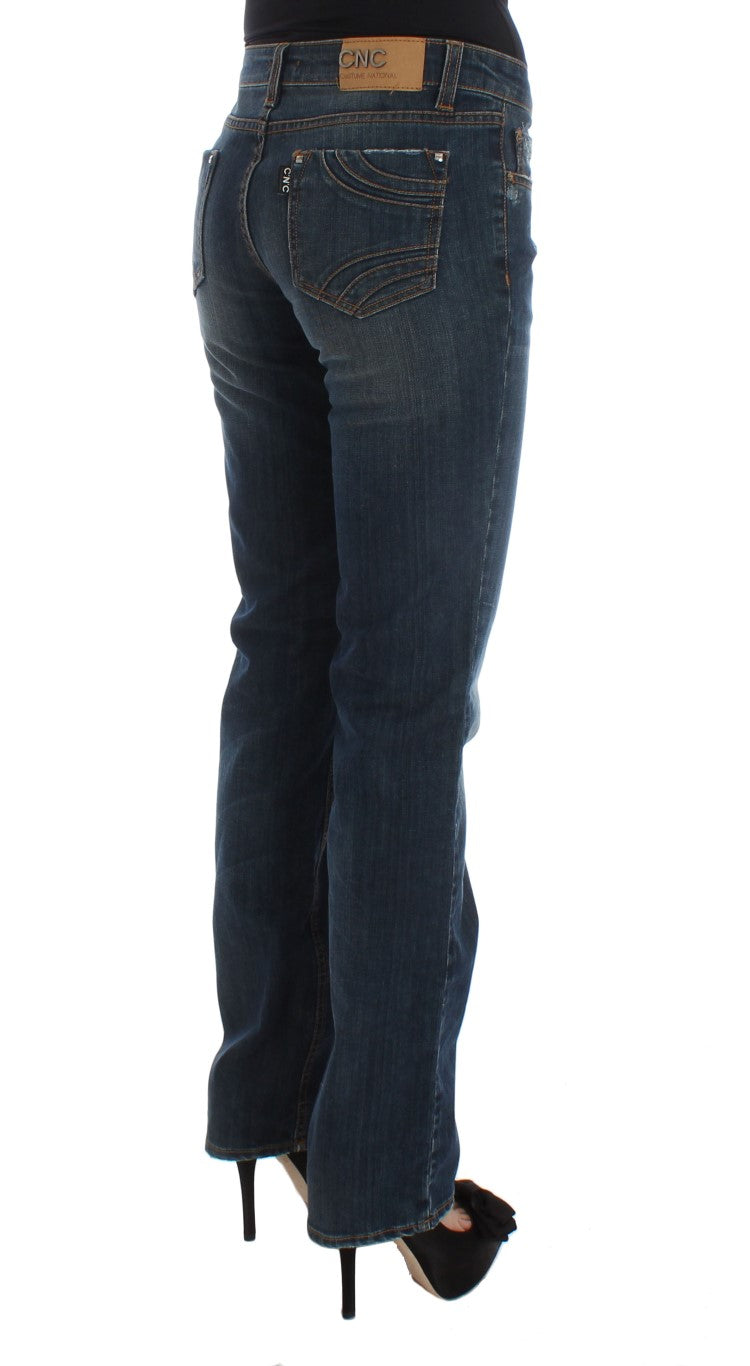 Costume National Chic Blue Regular Fit Designer Jeans - Elegance Online Limited