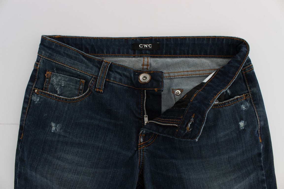 Costume National Chic Blue Regular Fit Designer Jeans - Elegance Online Limited