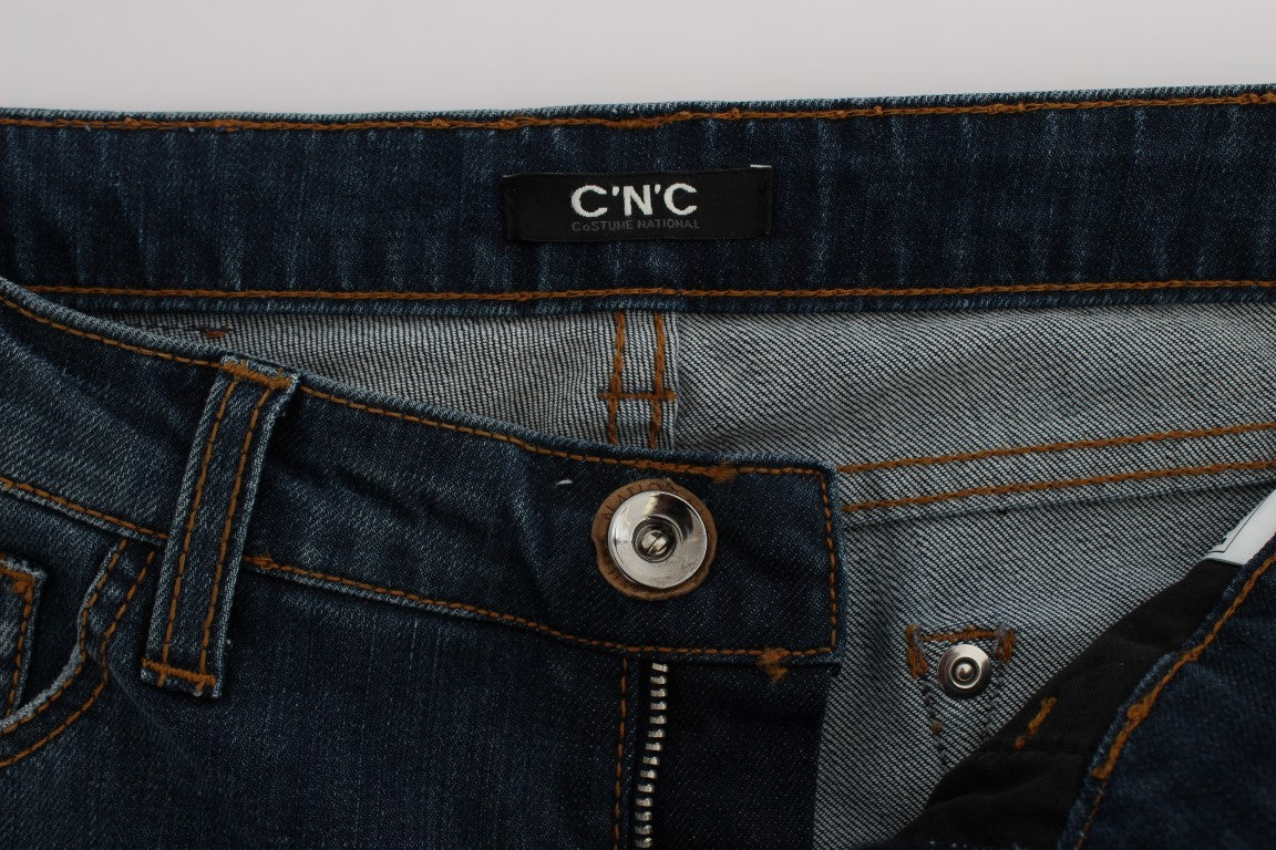 Costume National Chic Blue Regular Fit Designer Jeans - Elegance Online Limited