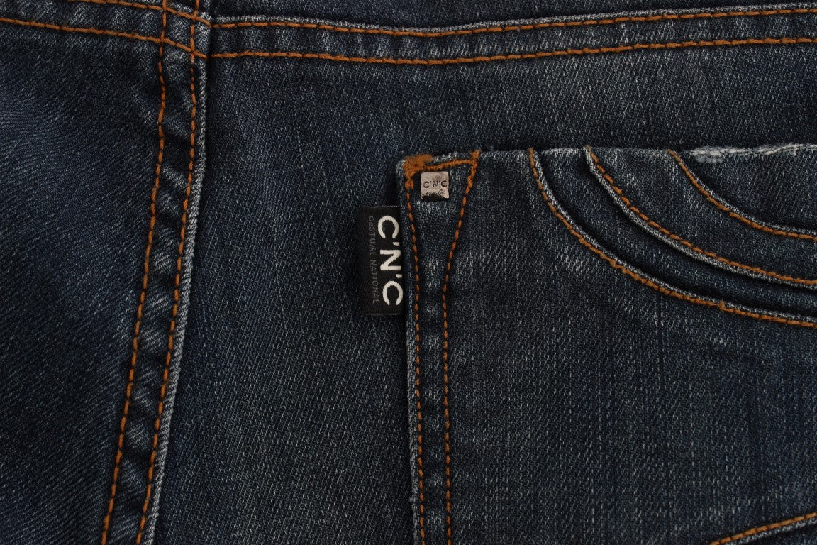 Costume National Chic Blue Regular Fit Designer Jeans - Elegance Online Limited