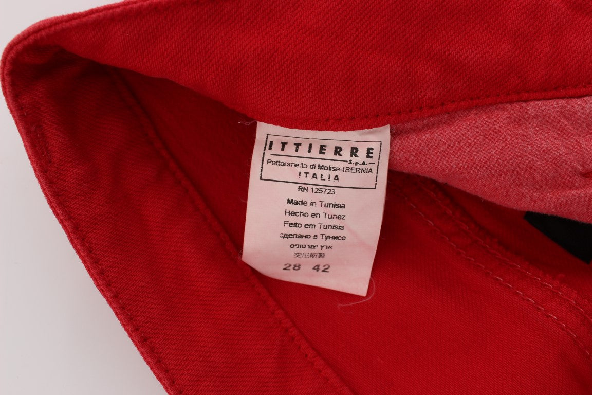 Costume National Chic Red Slim Fit Jeans - Elegance Online Limited