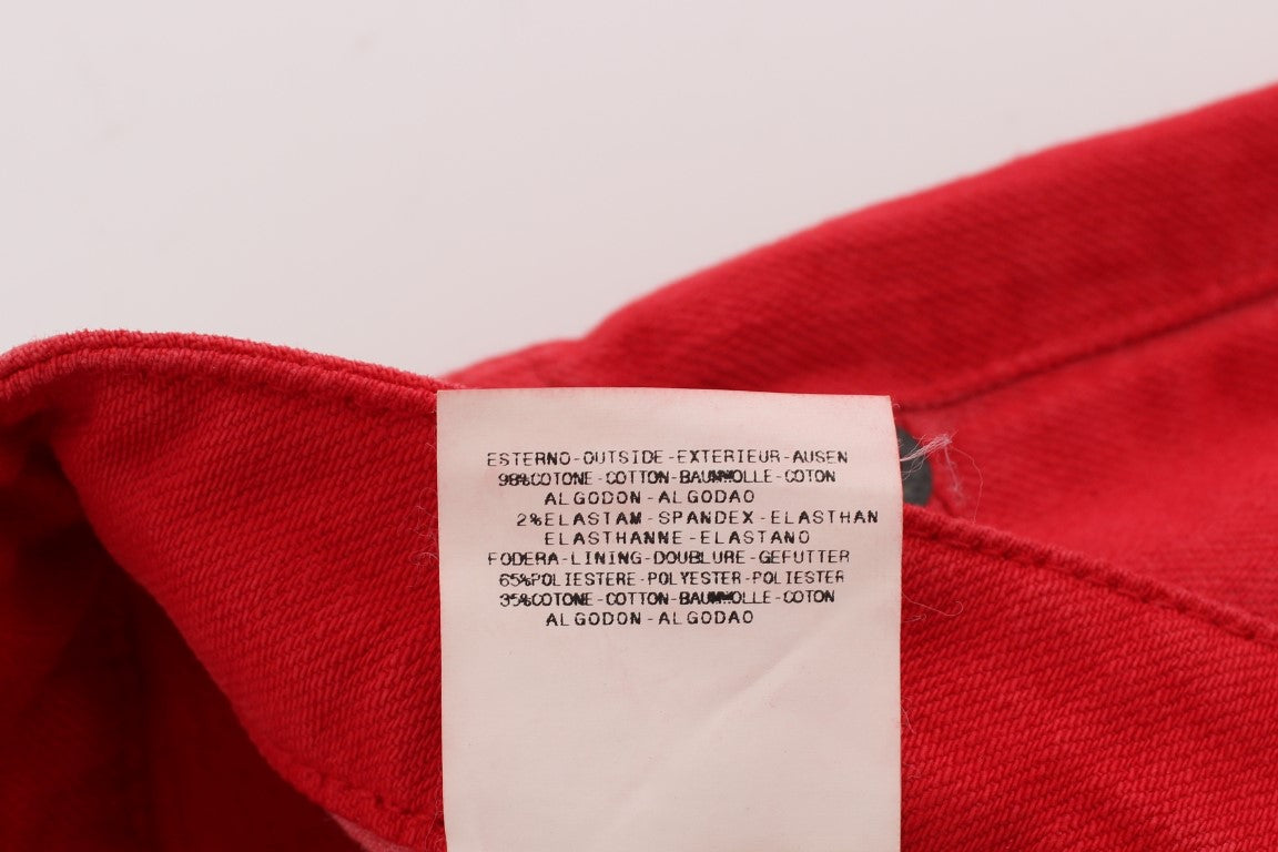 Costume National Chic Red Slim Fit Jeans - Elegance Online Limited