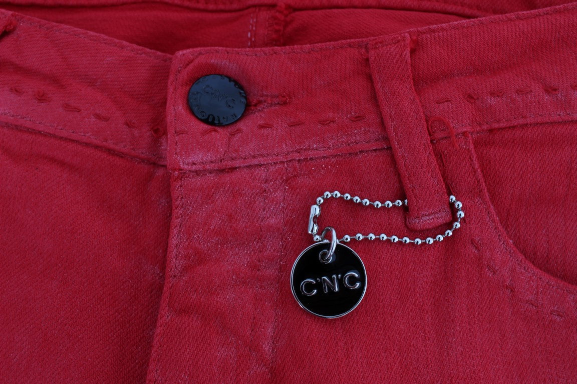 Costume National Chic Red Slim Fit Jeans - Elegance Online Limited