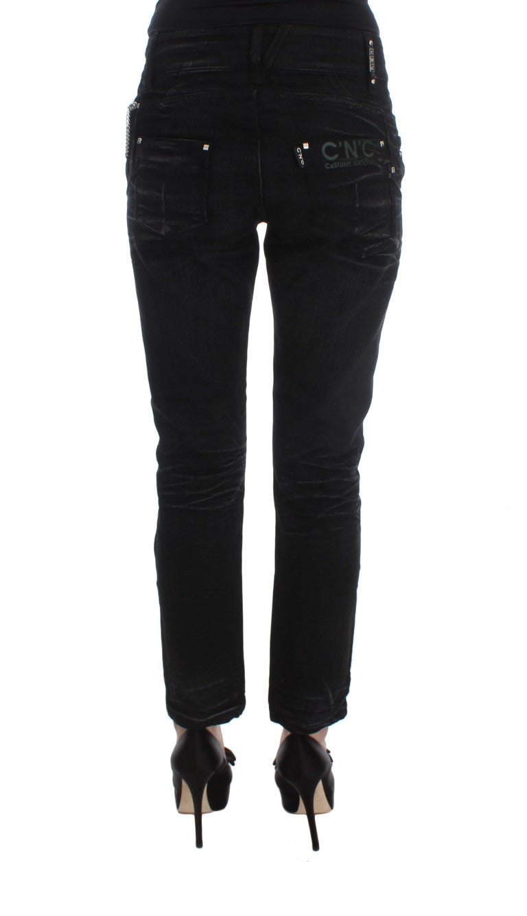 Costume National Elegant Black Slouchy Fit Jeans for Trendsetters - Elegance Online Limited
