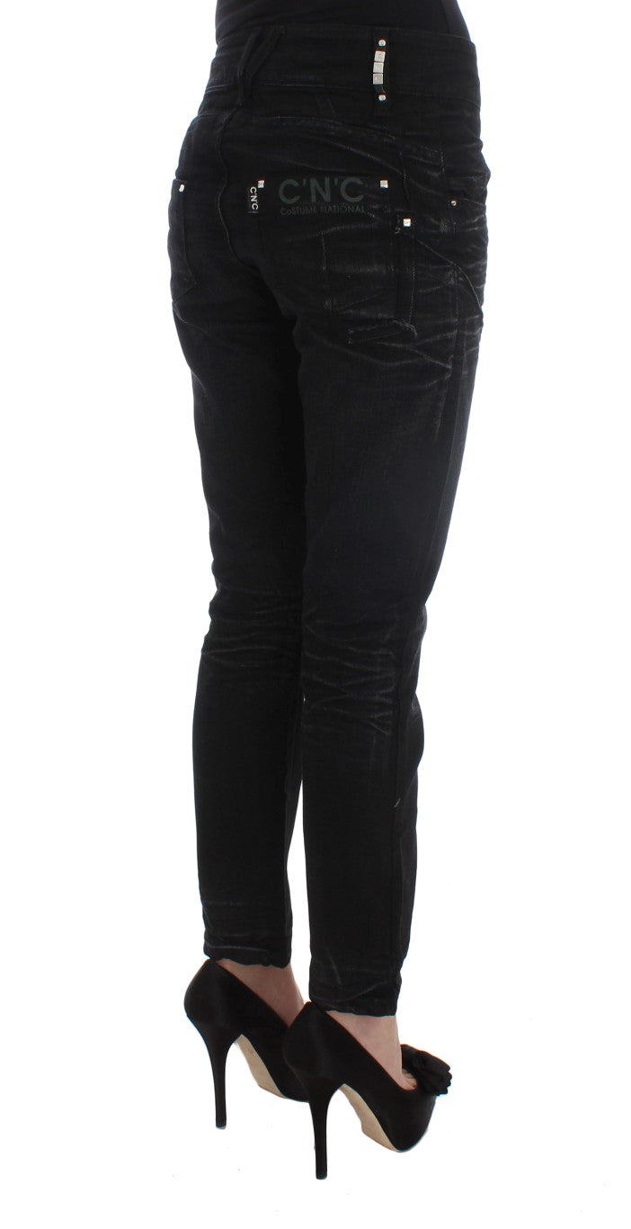 Costume National Elegant Black Slouchy Fit Jeans for Trendsetters - Elegance Online Limited