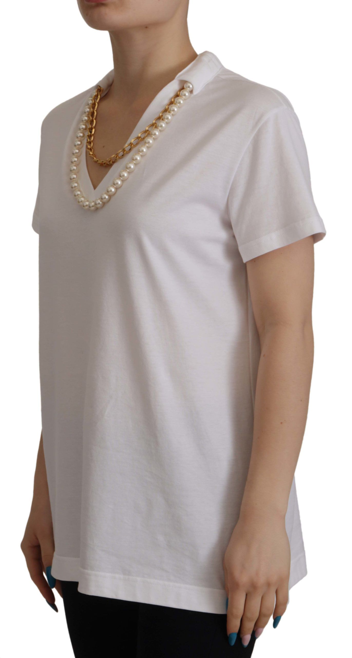 Dolce & Gabbana - Superbe t-shirt à encolure en V orné du logo