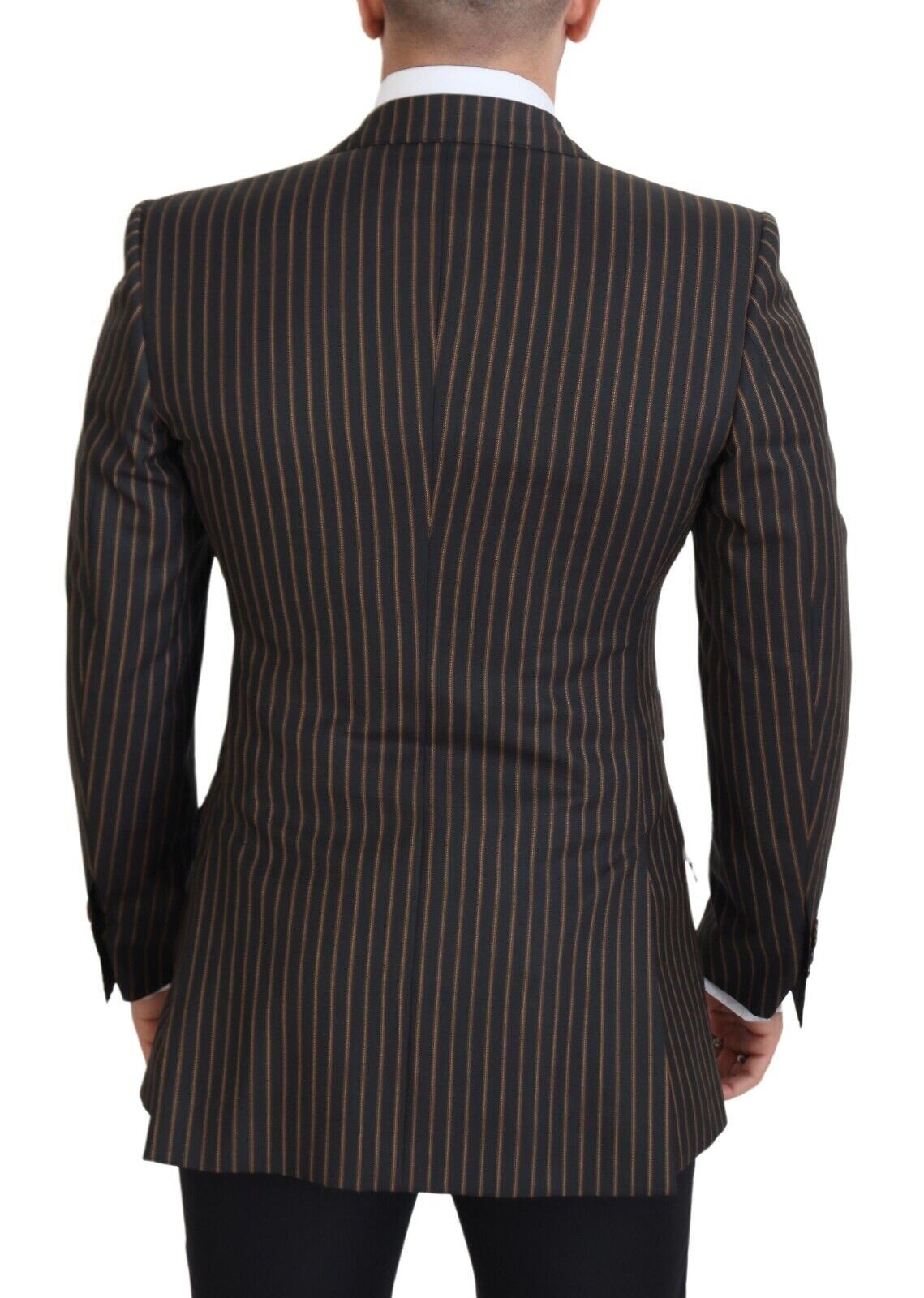 Dolce & Gabbana Blazer ajustado elegante de mezcla de lana a rayas