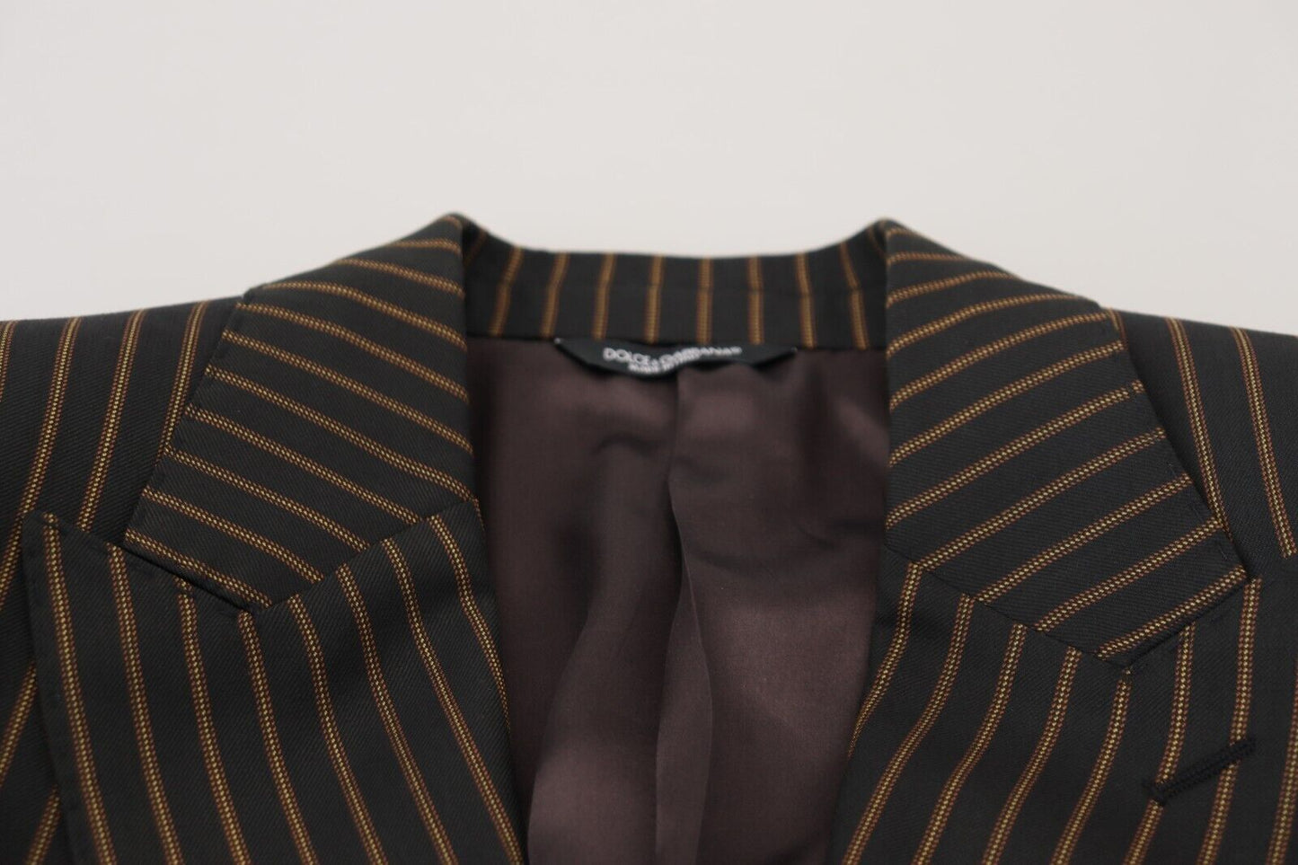 Dolce & Gabbana Blazer ajustado elegante de mezcla de lana a rayas