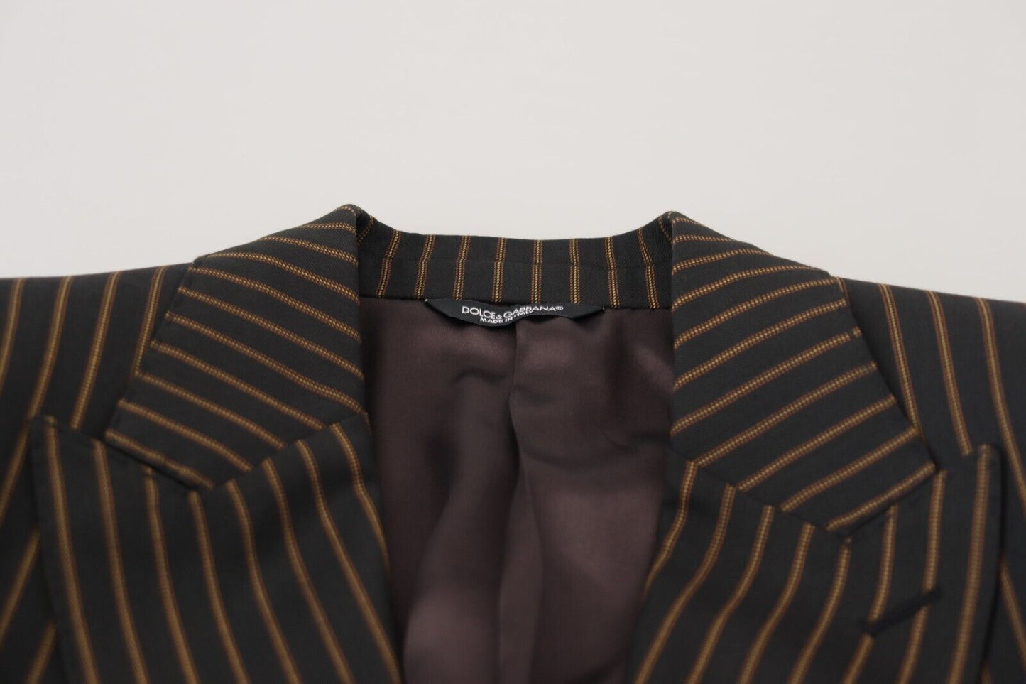 Dolce & Gabbana Blazer ajustado elegante de mezcla de lana a rayas