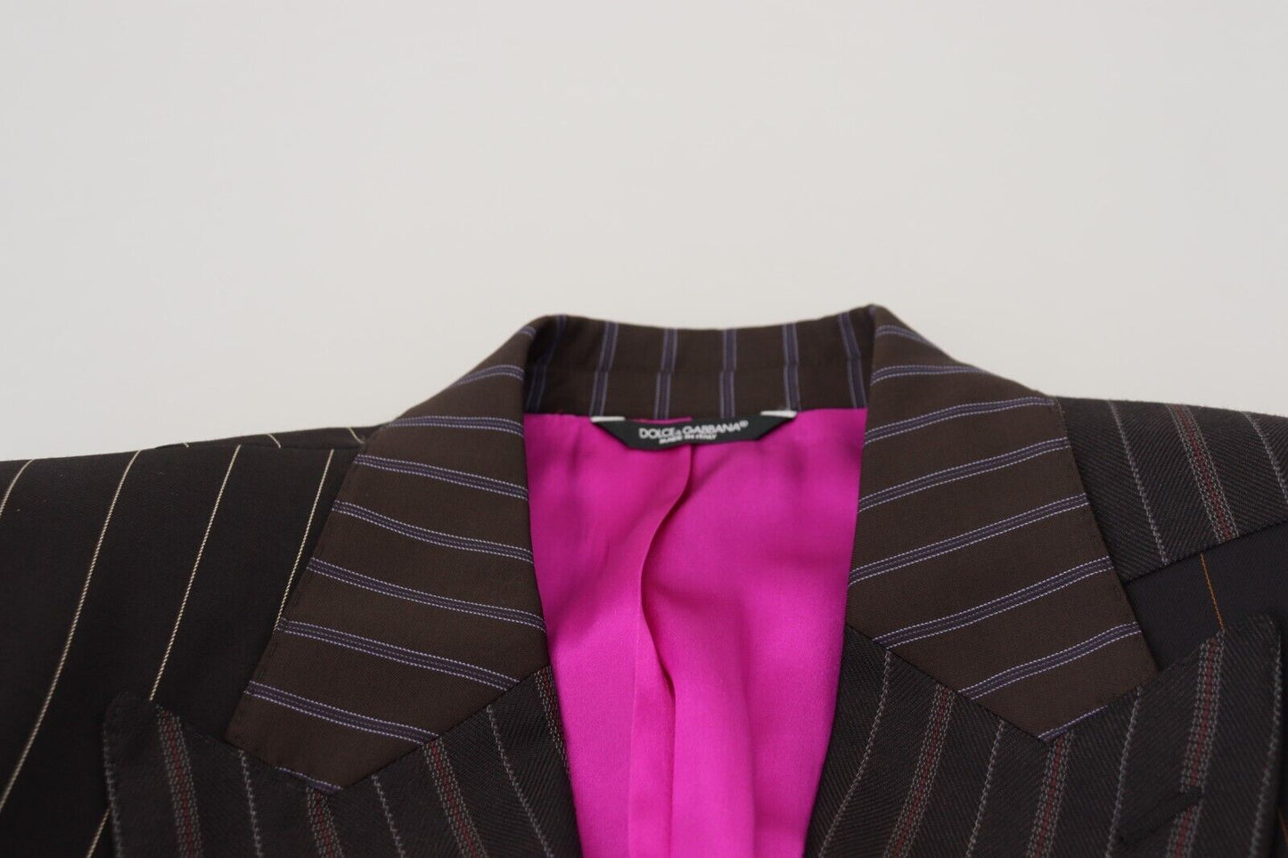 Dolce & Gabbana Blazer de corte slim en mezcla de lana y seda multicolor