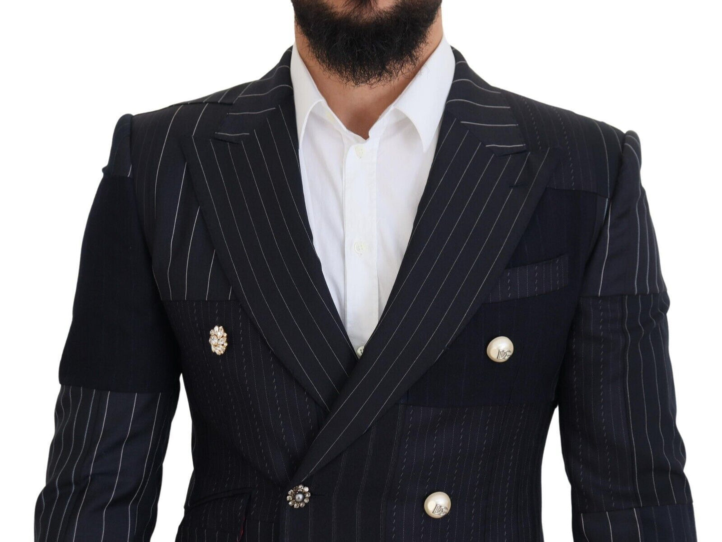 Blazer croisé slim bleu marine Dolce & Gabbana