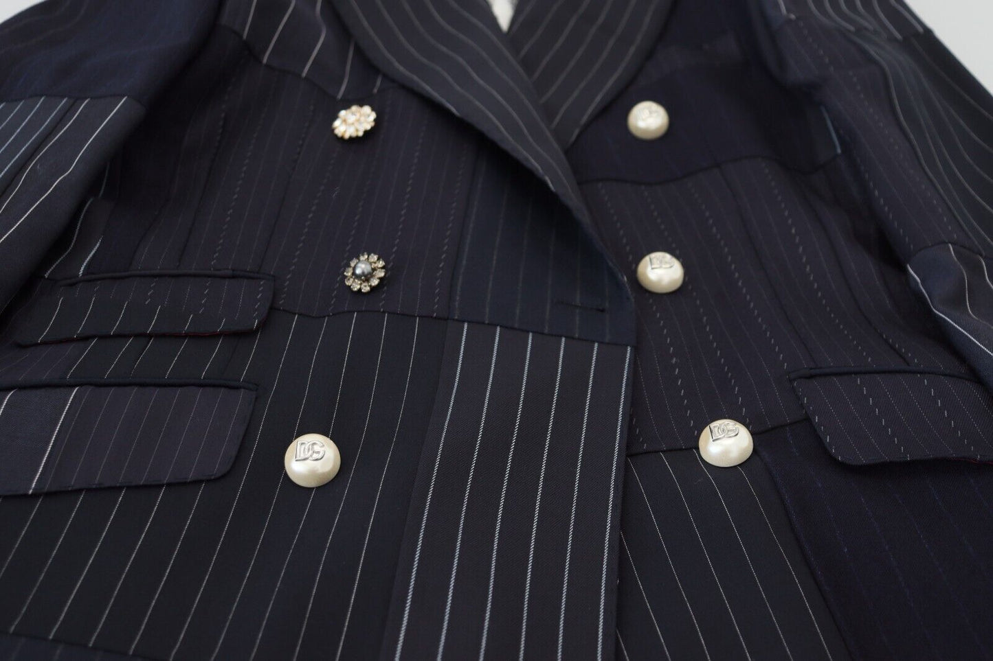 Blazer croisé slim bleu marine Dolce & Gabbana