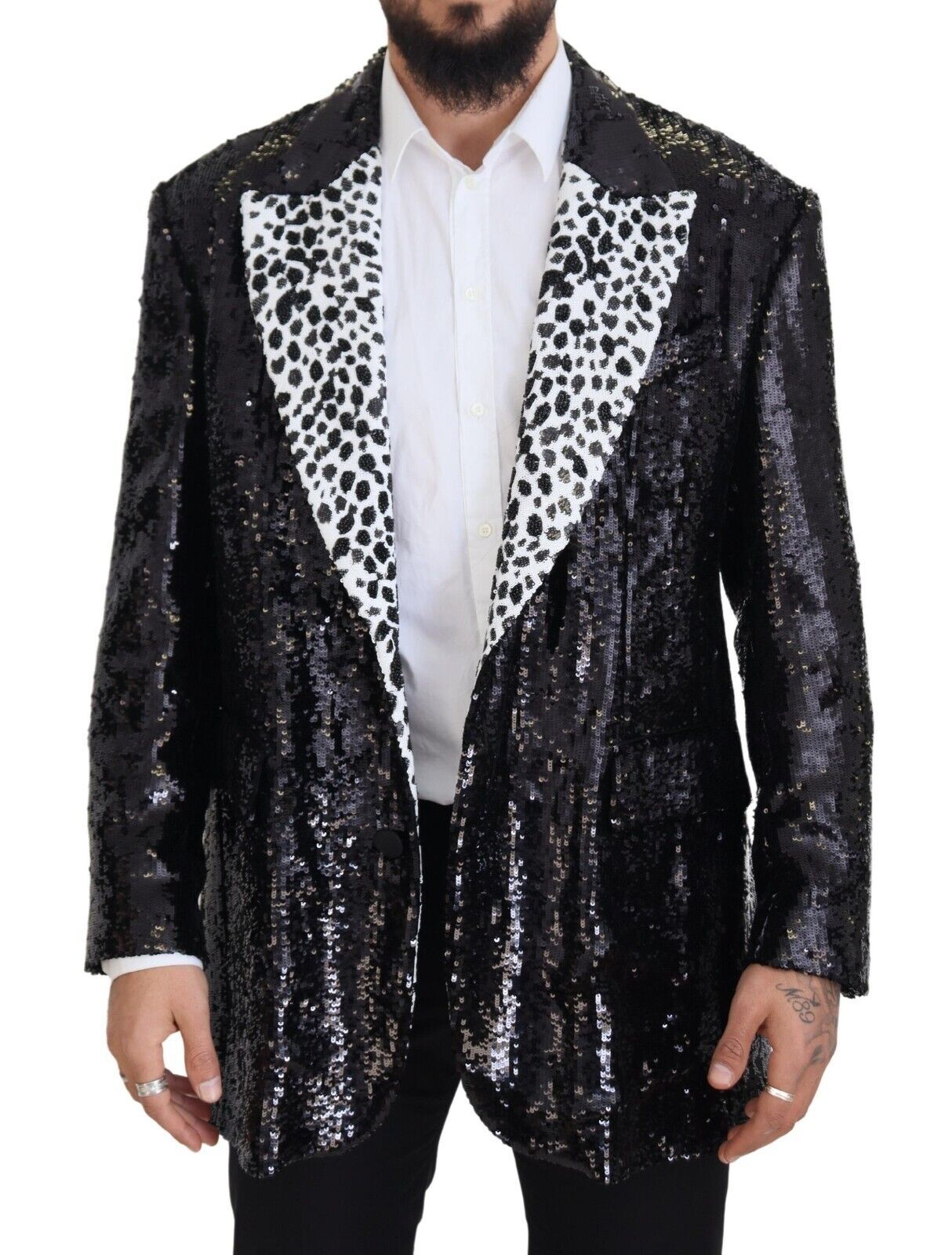 Blazer noir élégant à boutonnage simple Dolce & Gabbana