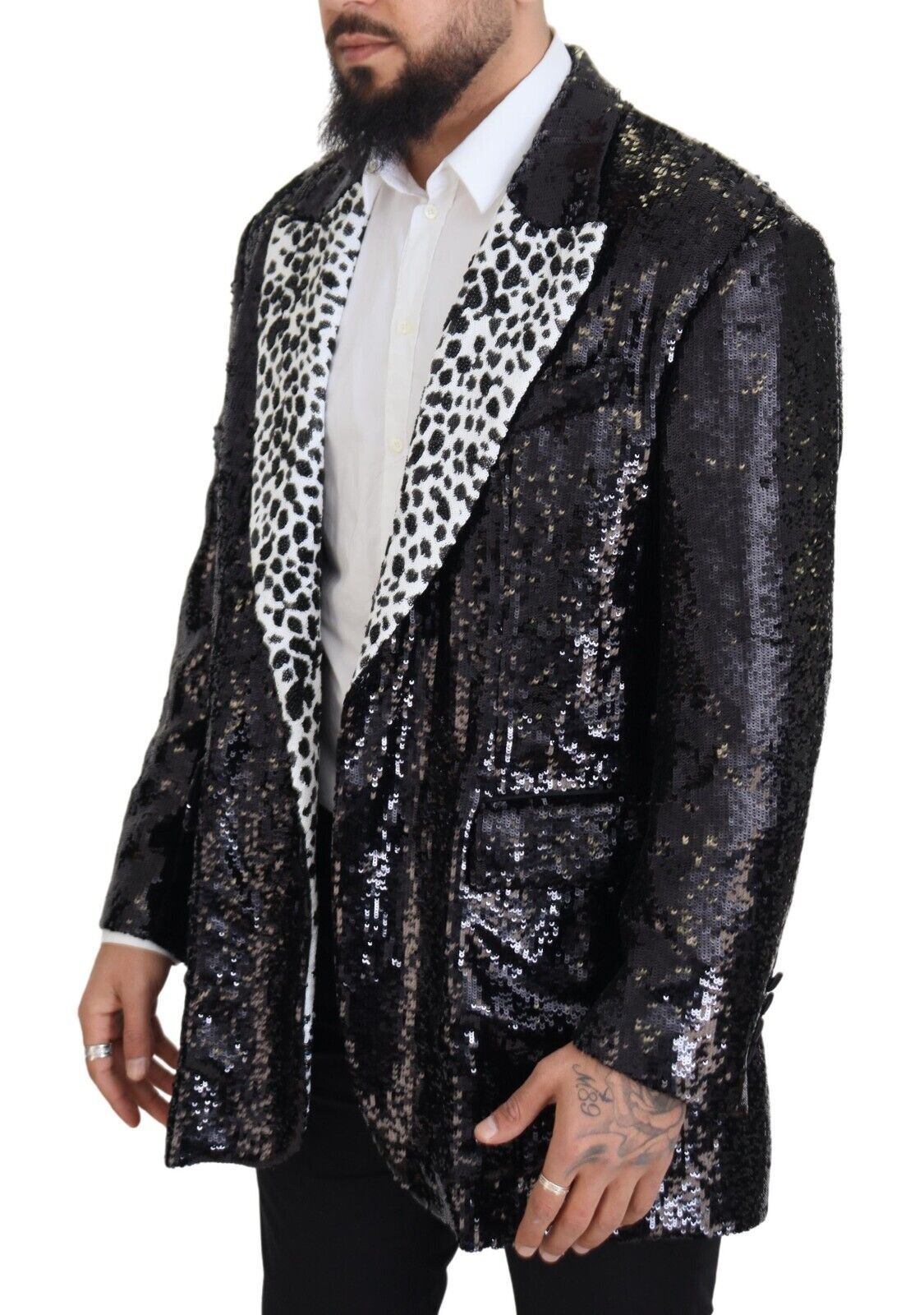 Blazer noir élégant à boutonnage simple Dolce & Gabbana