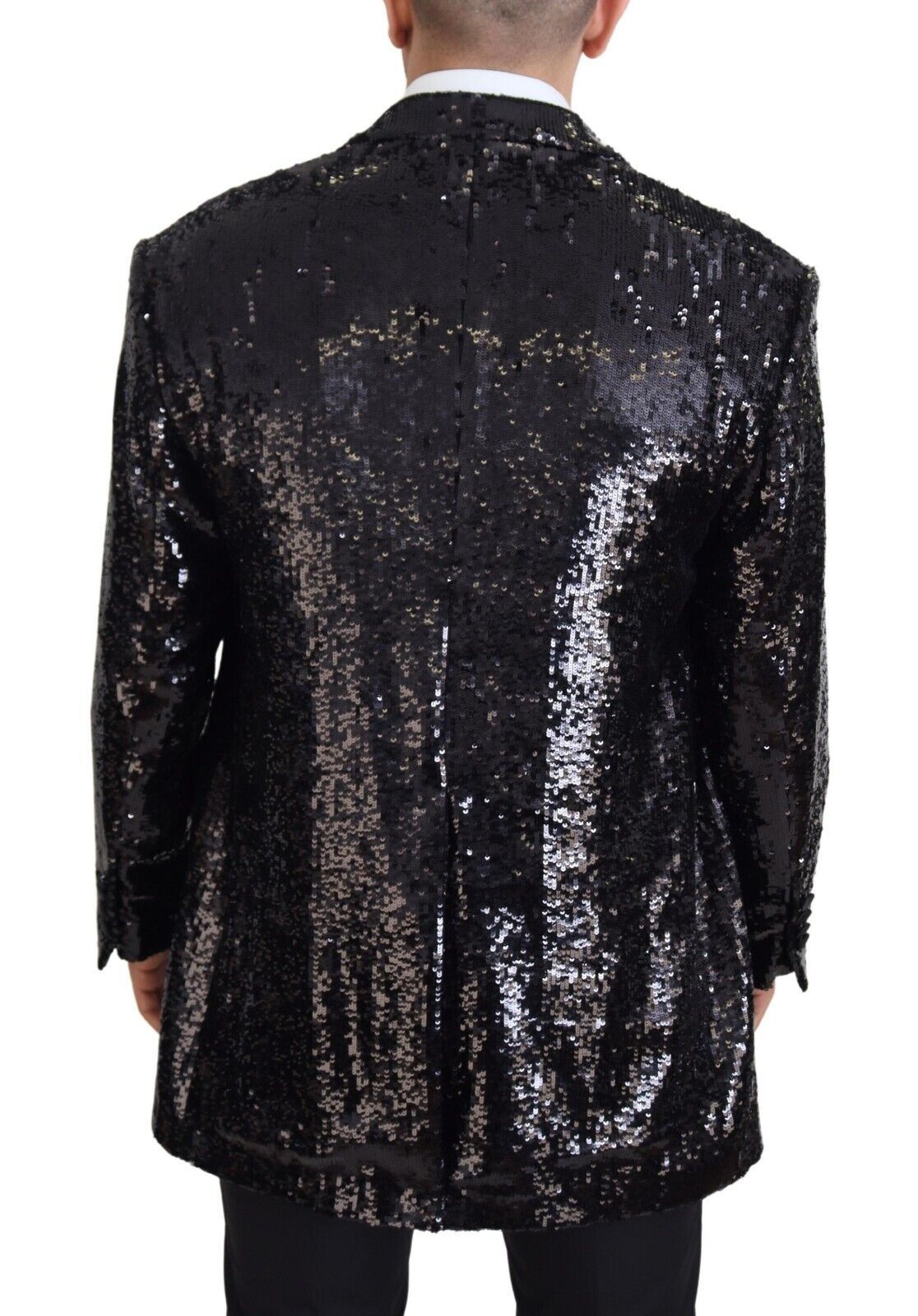 Blazer noir élégant à boutonnage simple Dolce & Gabbana
