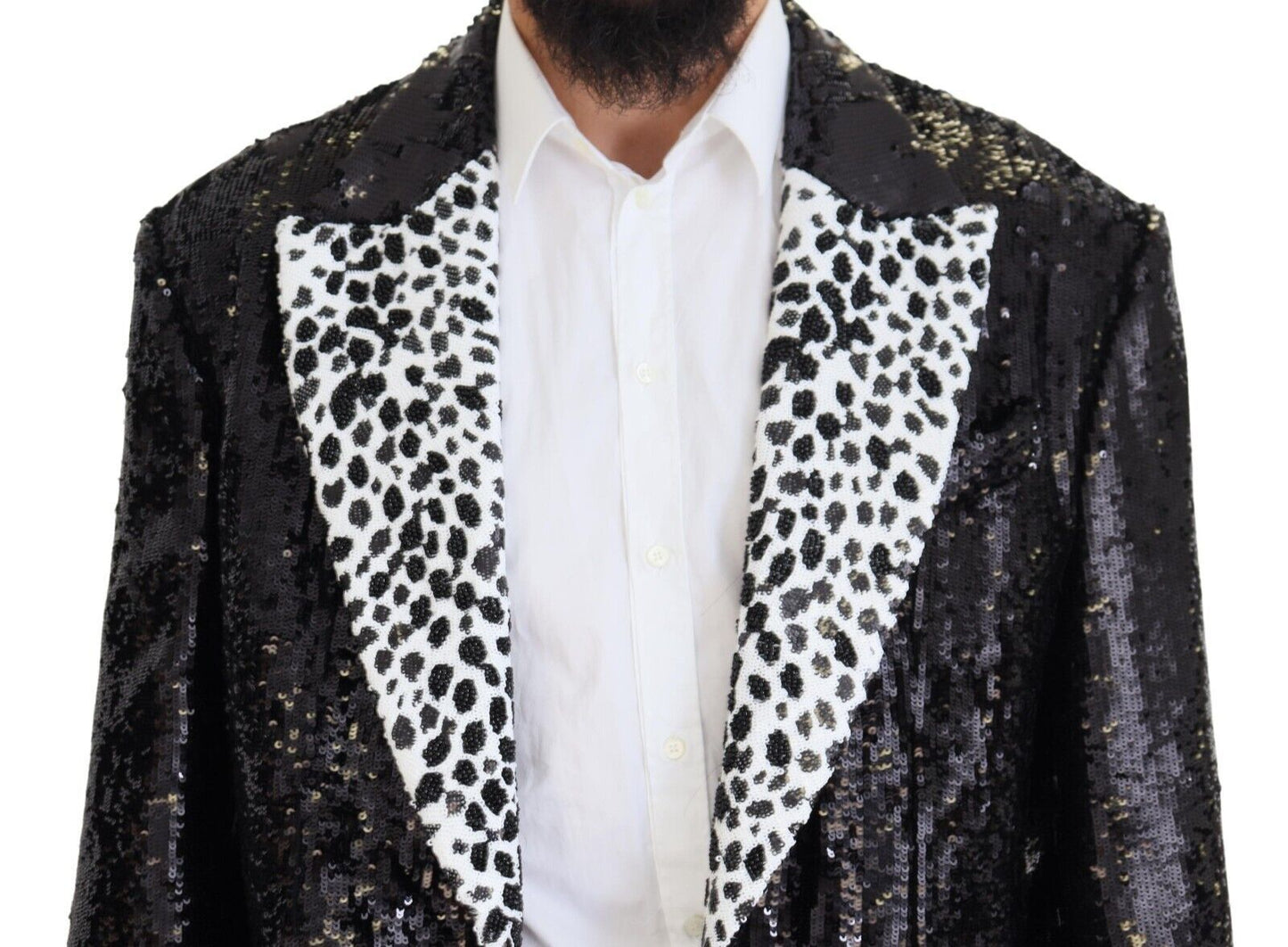 Blazer noir élégant à boutonnage simple Dolce & Gabbana