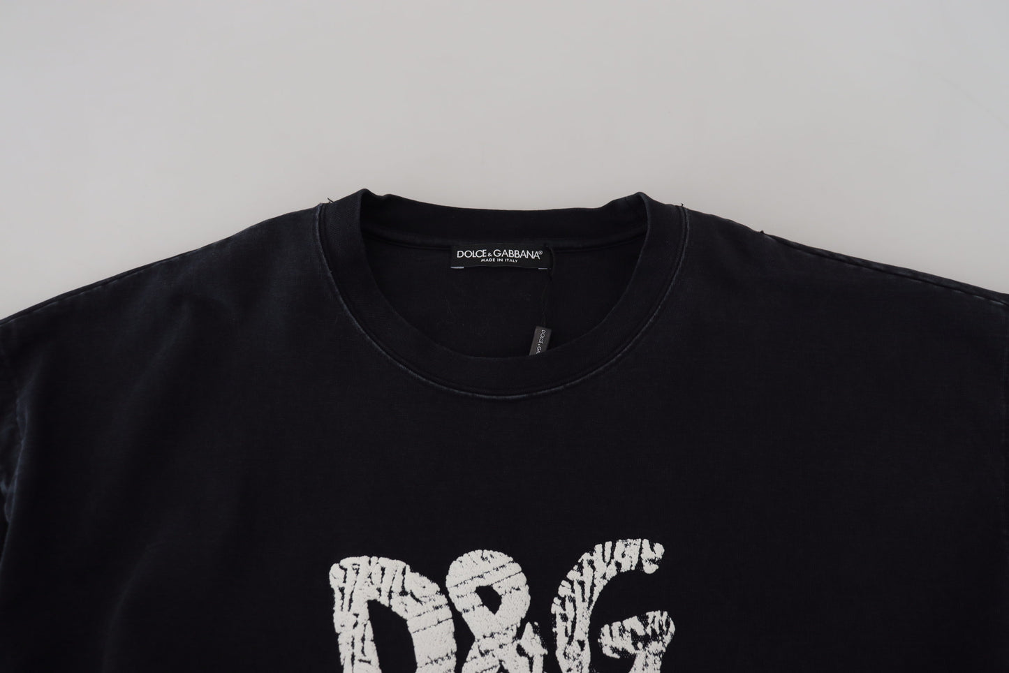 T-shirt élégant à col rond en coton avec imprimé Dolce & Gabbana