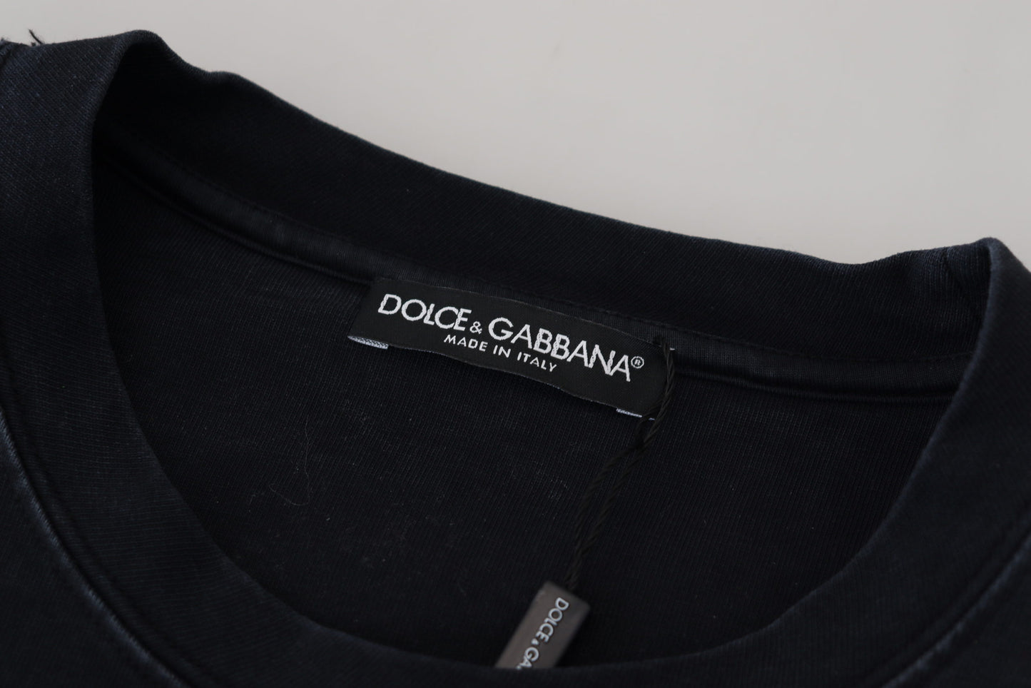 T-shirt élégant à col rond en coton avec imprimé Dolce & Gabbana