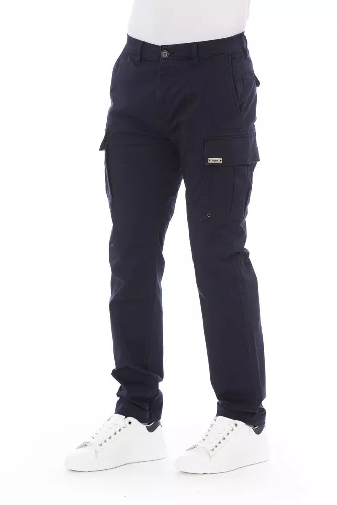 Pantalon cargo en coton bleu pour homme Baldinini Trend
