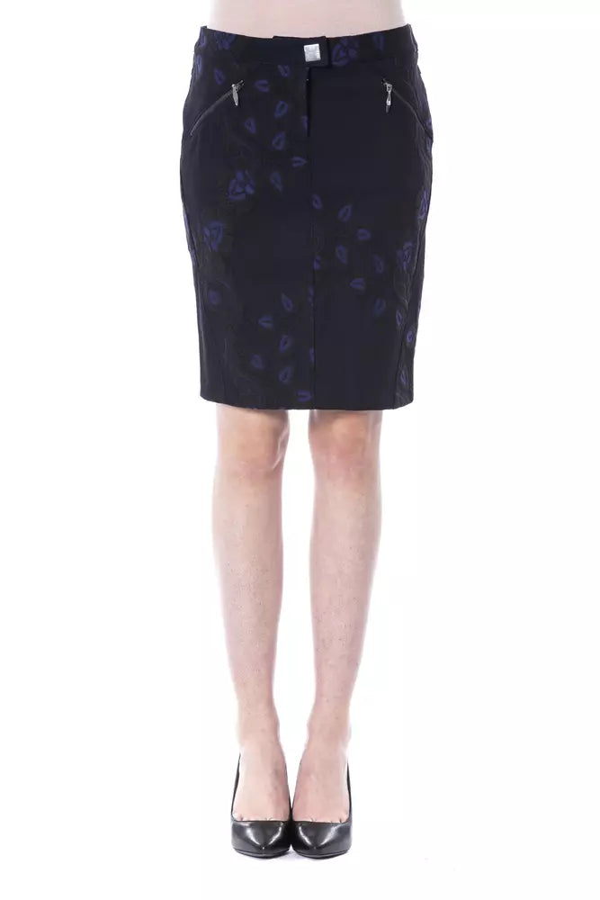 Falda de algodón azul para mujer BYBLOS