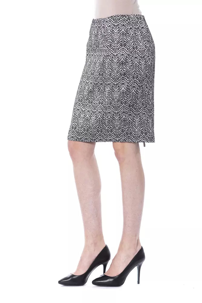Falda de viscosa negra para mujer BYBLOS