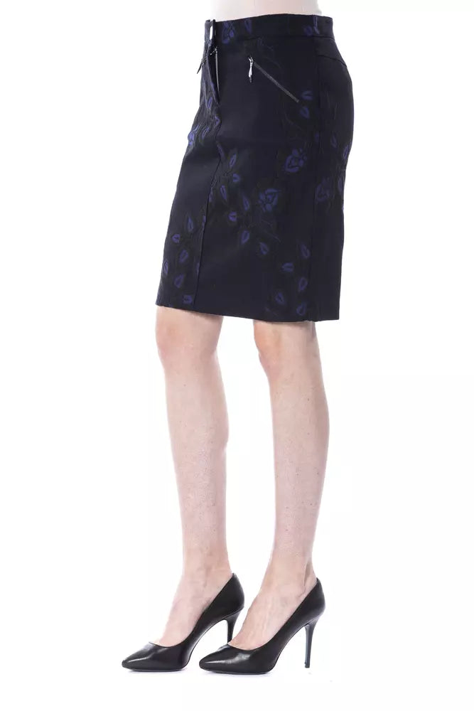 Falda de algodón azul para mujer BYBLOS