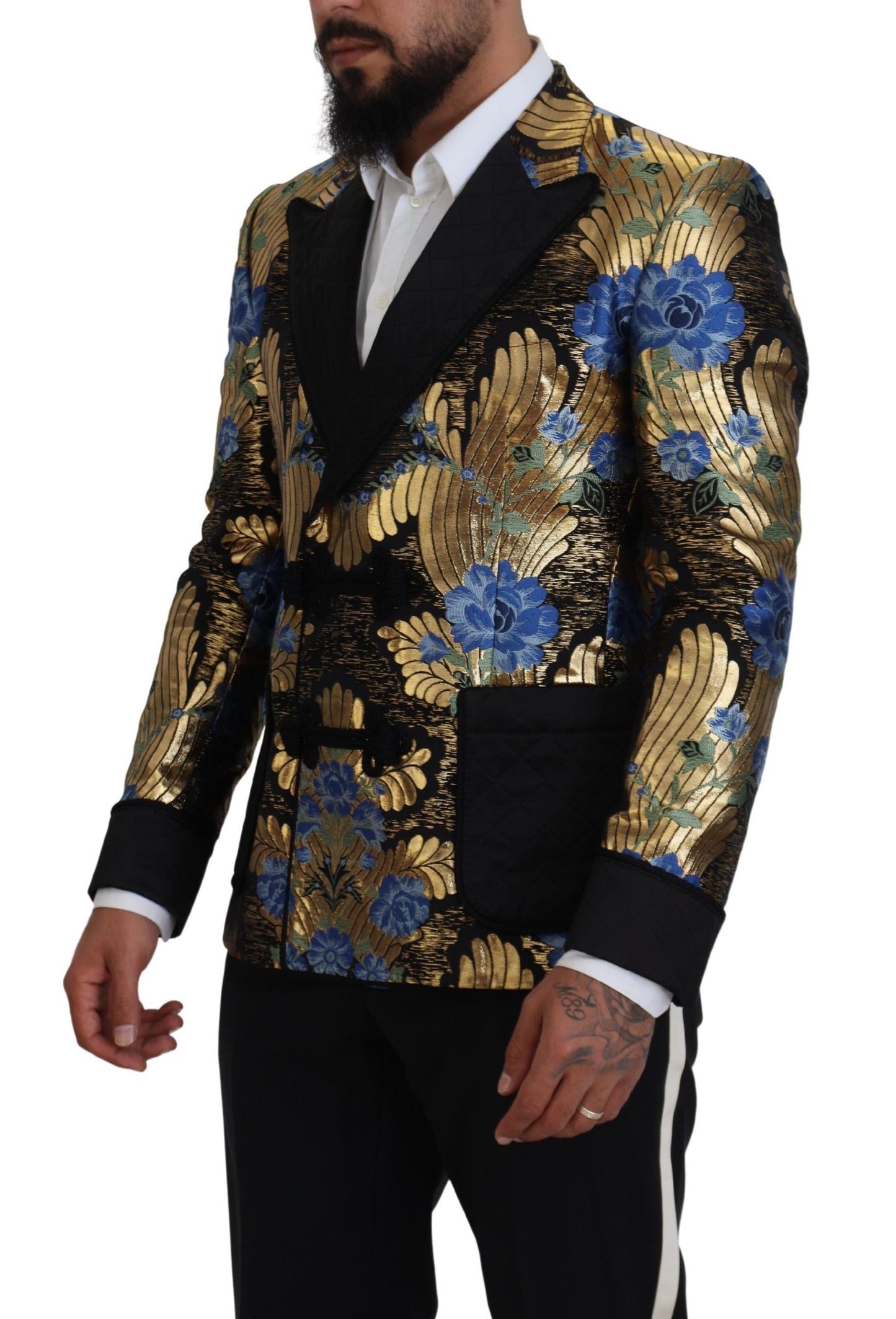 Blazer elegante de fiesta de noche con estampado floral de Dolce & Gabbana