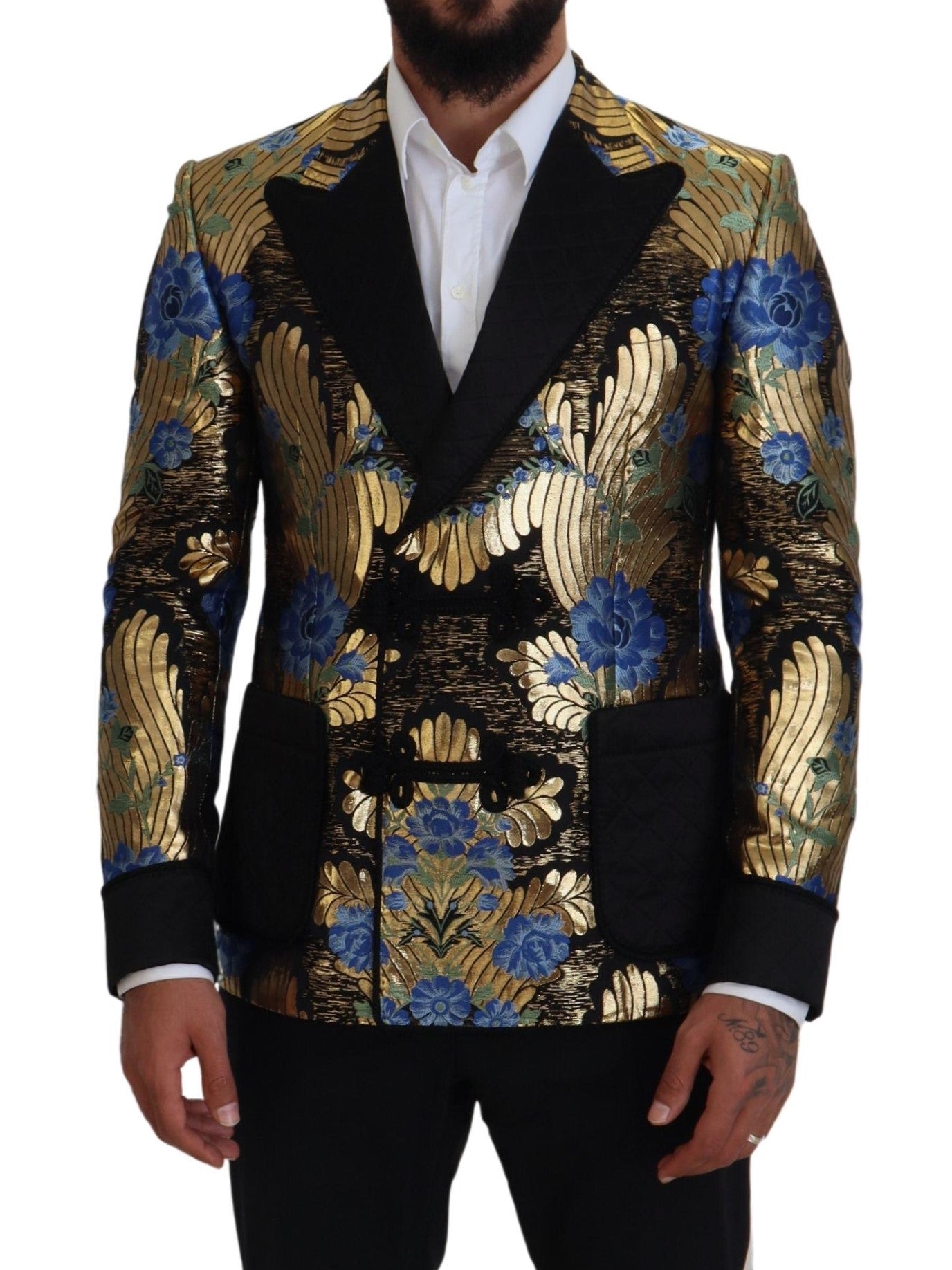 Blazer elegante de fiesta de noche con estampado floral de Dolce & Gabbana