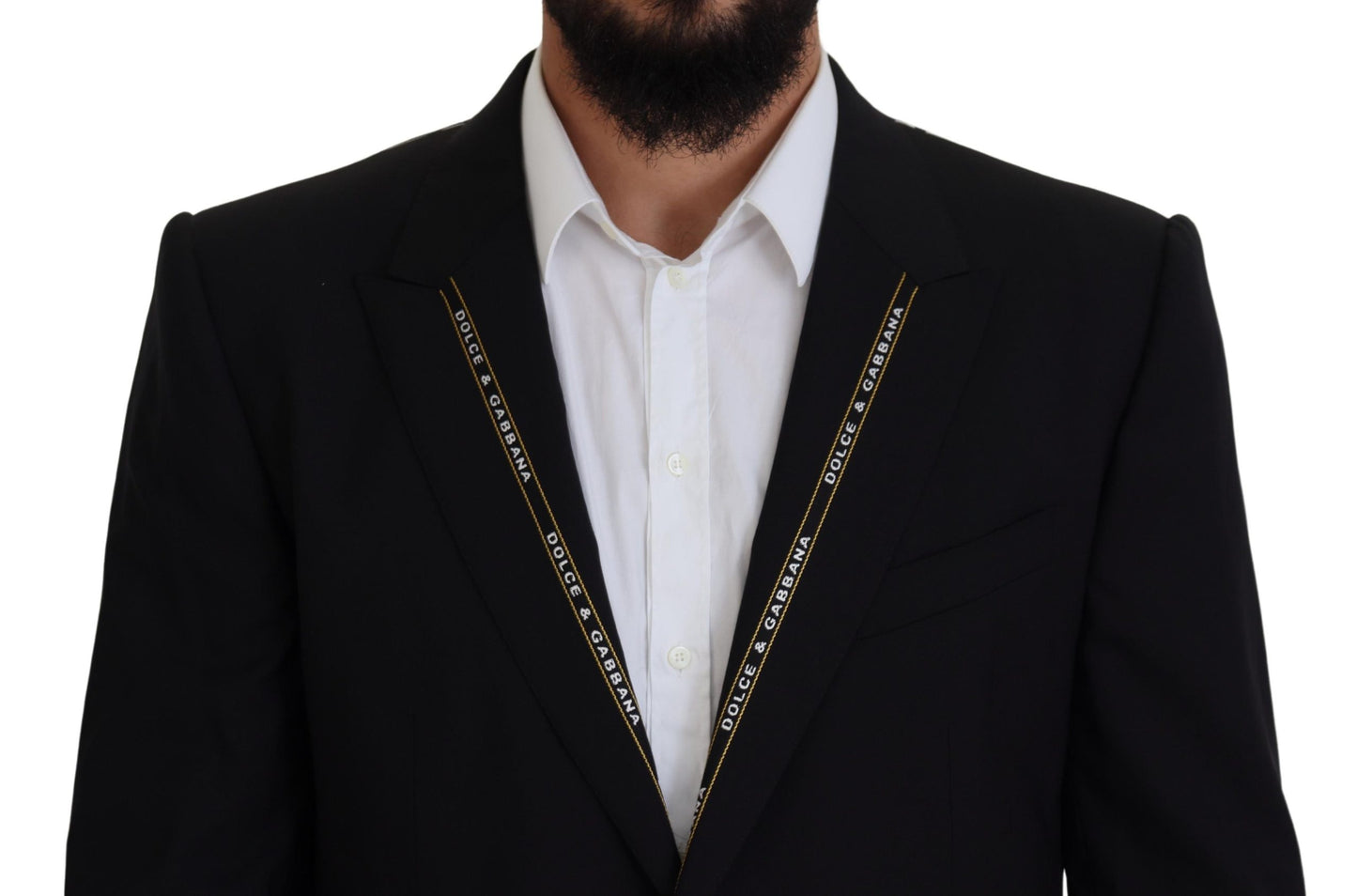 Dolce & Gabbana Blazer negro de un solo pecho estilo siciliano