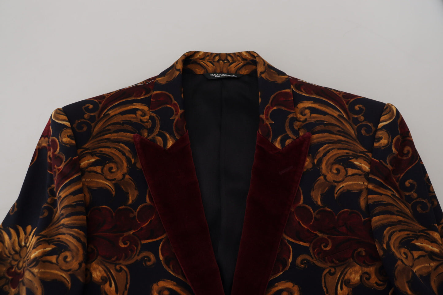 Dolce & Gabbana Elegante blazer de mezcla de lana multicolor