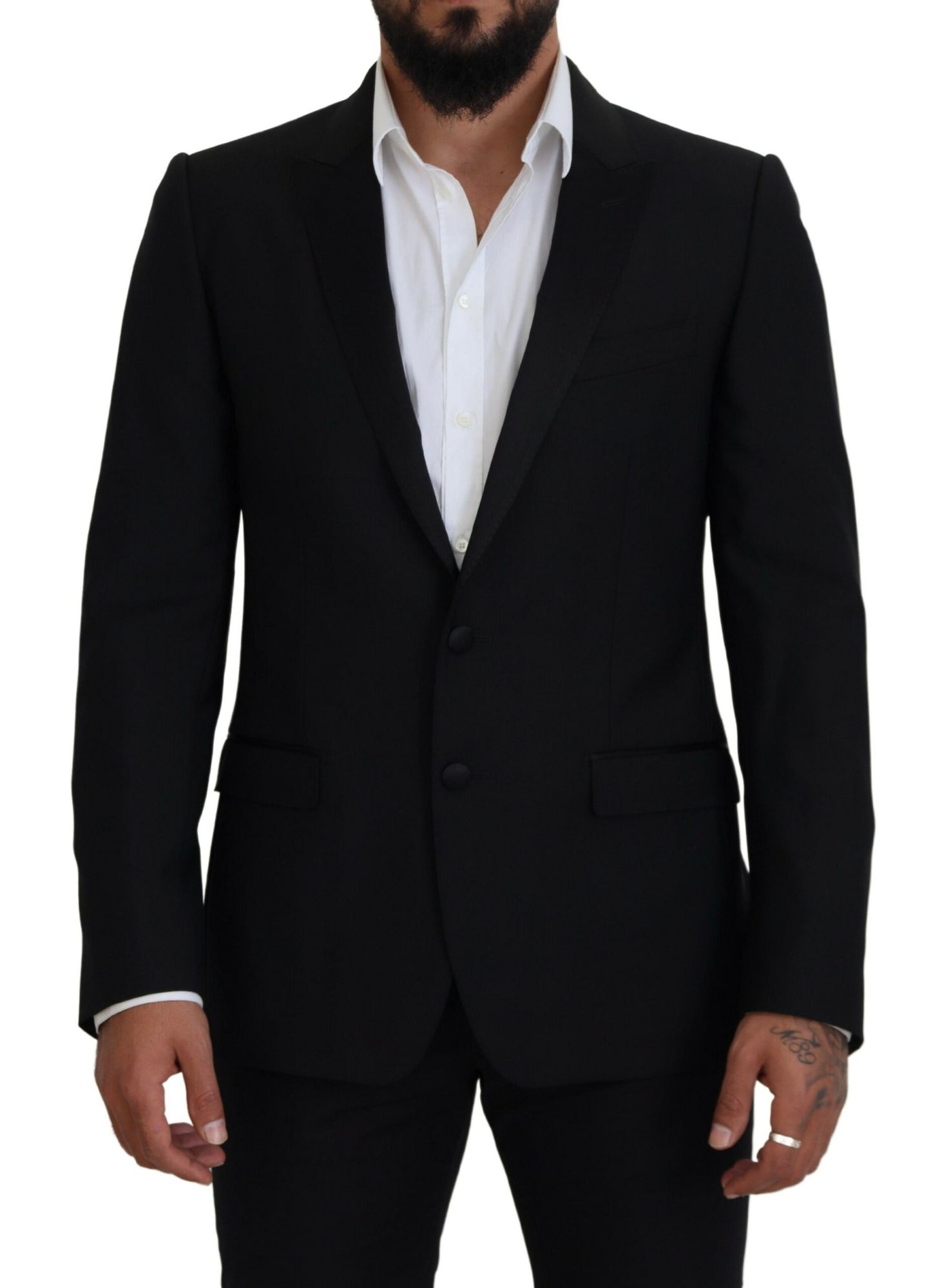 Dolce & Gabbana Elegante blazer formal negro Martini