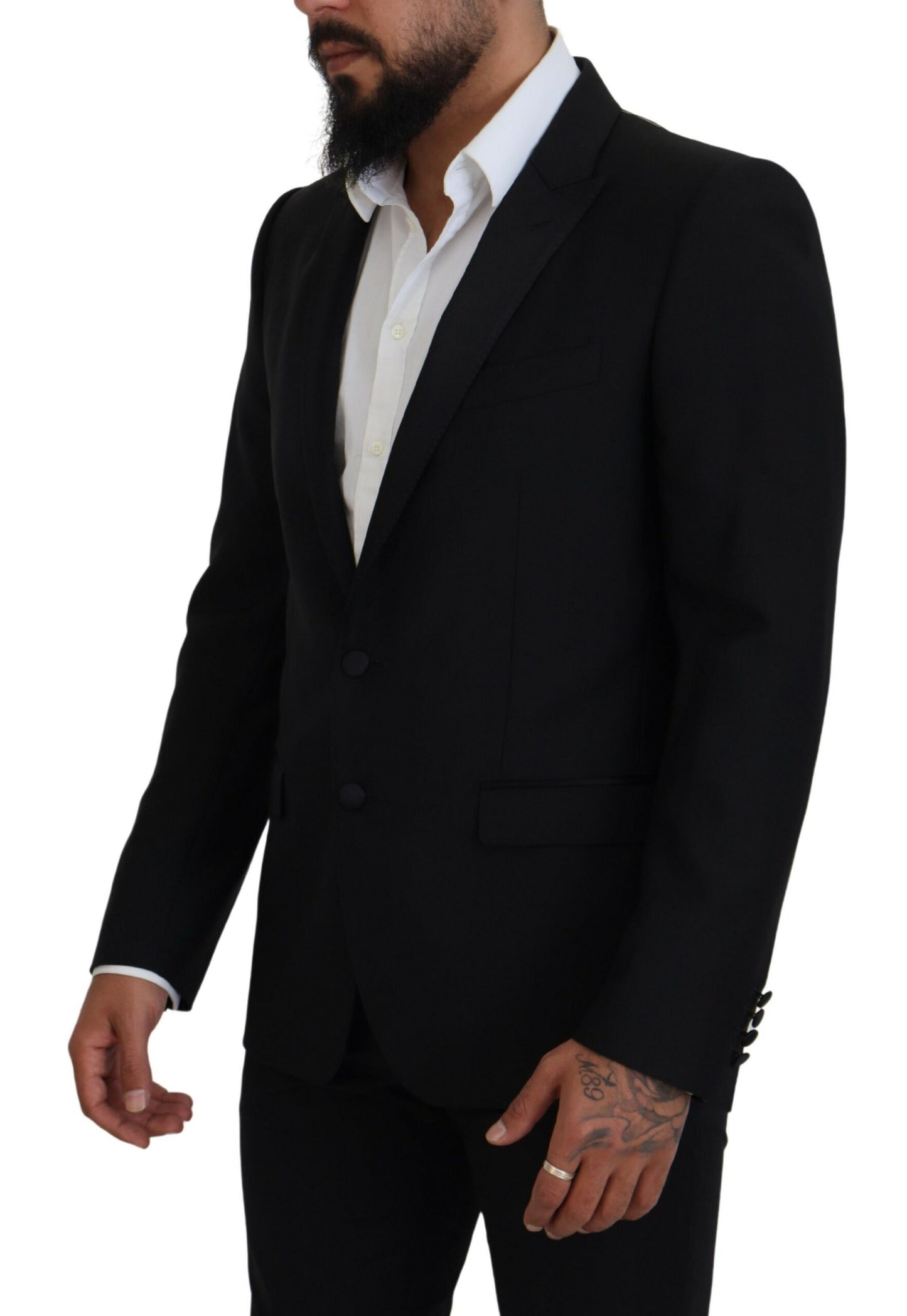 Dolce & Gabbana Elegante blazer formal negro Martini
