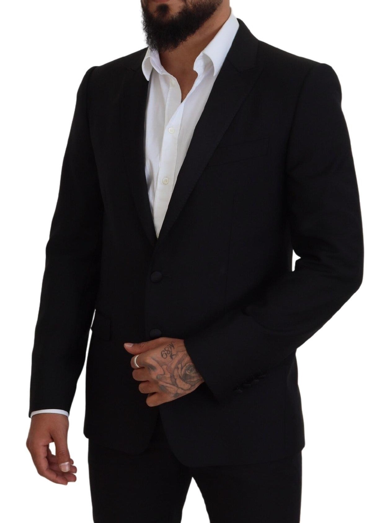 Dolce & Gabbana Elegante blazer formal negro Martini