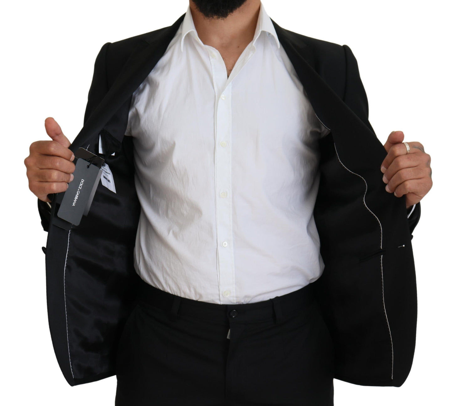 Dolce & Gabbana Elegante blazer formal negro Martini