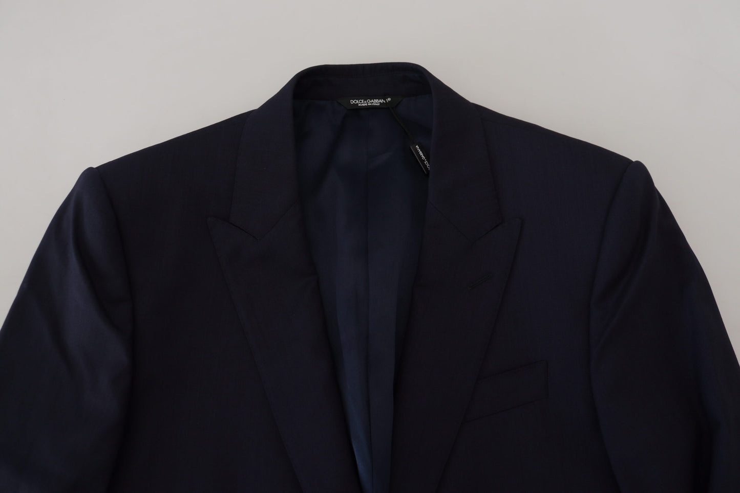Veste blazer élégante en laine et soie bleue Dolce & Gabbana