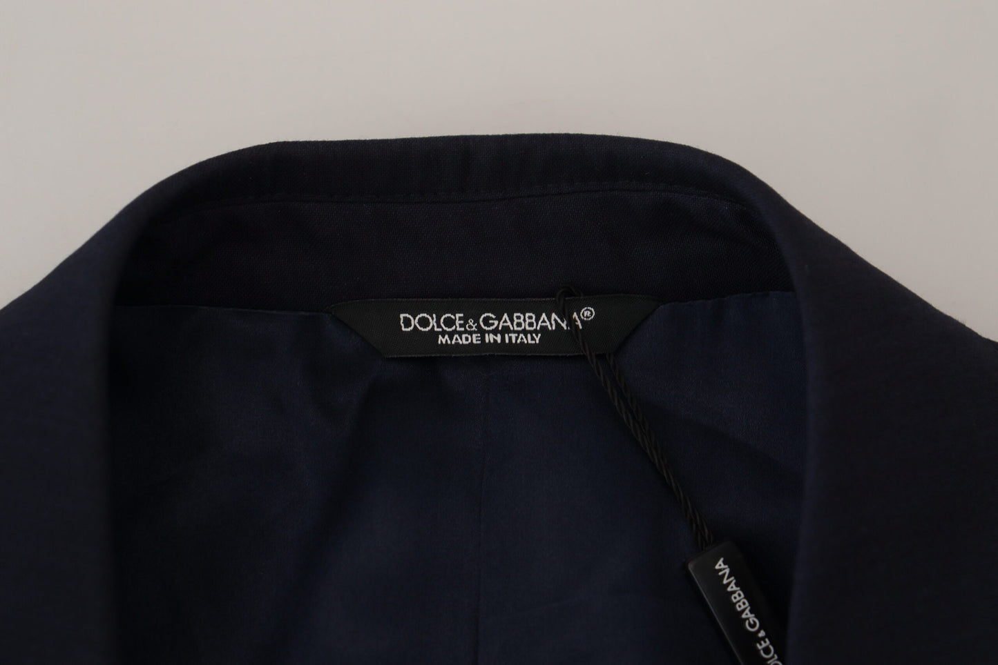 Veste blazer élégante en laine et soie bleue Dolce & Gabbana