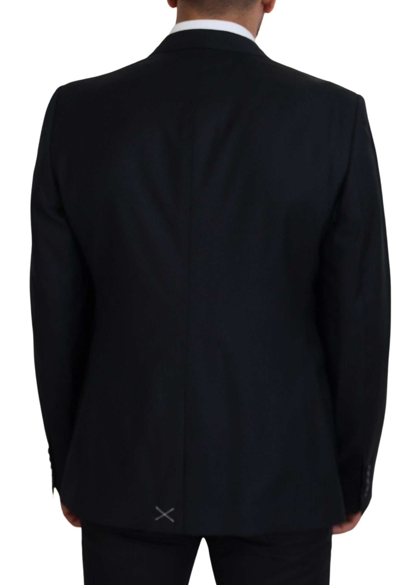 Blazer bleu foncé élégant à boutonnage simple Dolce & Gabbana