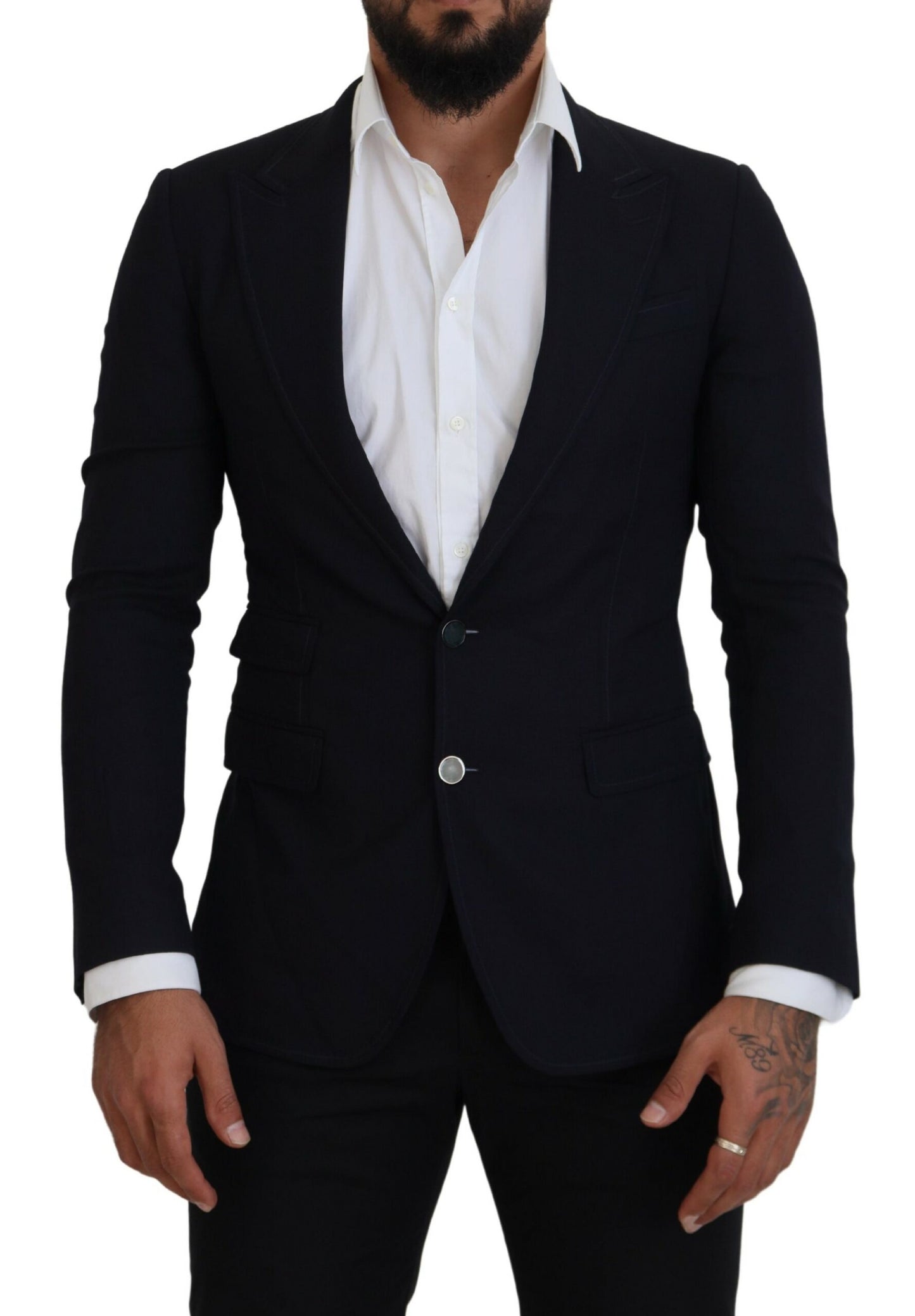 Dolce & Gabbana Elegante blazer negro de un solo pecho